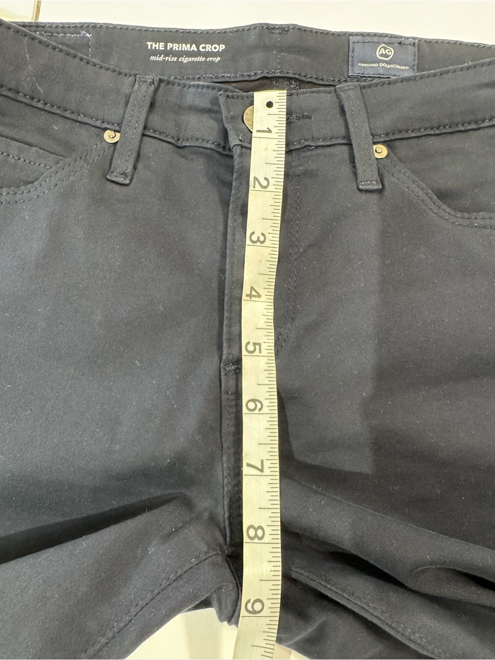 Ag Adriano Goldschmied The Prima Crop Navy Stretch Jeans 25 - Picture 5 of 10